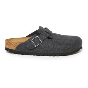 Birkenstock - Boston Wool Clogs in Charcoal Gray